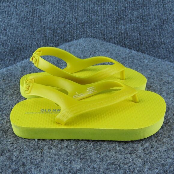 Old Navy Girls Flip Flop Shoes Yellow Synthetic‎ Pull On Size T 8 Medium - Picture 4 of 6